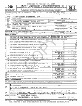 2015 IRS Form 990 (FY16)