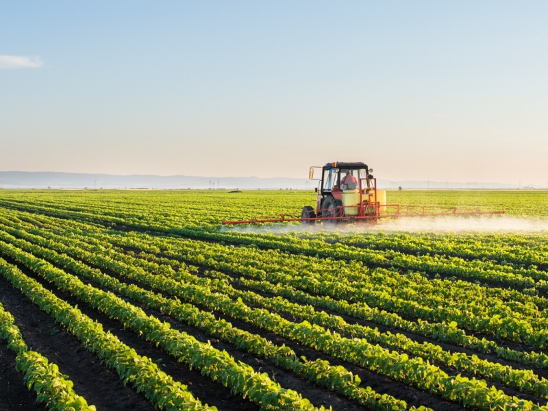 farm truck spraying pesticides